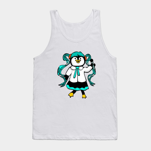 Hatsune Pengu Tank Top by BluegirlGraphics